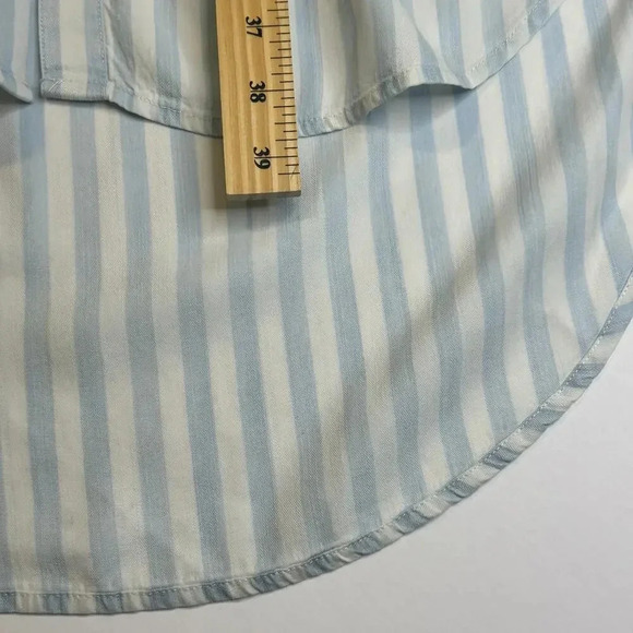 Rails sleeveless blue and white lyocell shirt dress size XS - Picture 9 of 11